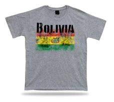 Bolivia flag Tshirt T-shirt Tee top city map Andean condor great special textile S