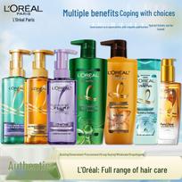 L'Oréal Hyaluronic Acid & Tea Tree Shampoo with Essential Oils - Nourishing & Transparent Formula. 30ml Hair Oil for Colored/Heat-styled Hair