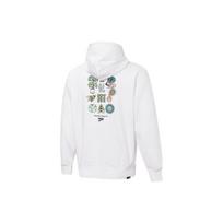 Puma Downtown Graphic FZ striukė su gobtuvu su smagiu logotipu Print Vyriškos striukės balta 535178-02 S gray