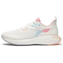 Li-Ning Comfortable Versatile Shock Absorbing Non-Slip Durable Low-Top Running Shoes Women Sneakers White Pink Blue ARSS018-4 36⅓ white