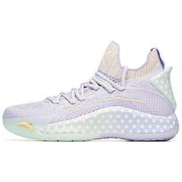 Anta Pechoin X  Shock Absorbing Non-Slip Durable Mid-Top Basketball Shoes Women Basketball Shoes Purple Green 122021102-3 36.5 white