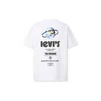 Levis Logo Loose Comfortable Crew Neck Short Sleeve T-Shirt Men Tops White 87373-0047 L