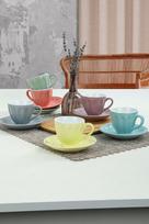 Hermia puodelių su lėkštutėmis rinkinys TC043212F3X1A000000MATT300, 165 ml, 14 cm, 12 vnt.