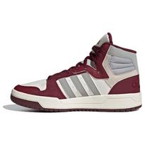 Adidas Neo Entrap Mid Leather Round Toe Lace-Up Durable Mid-Top Skate Shoes Unisex Sneakers White Brown IE3908 46⅔
