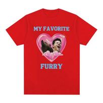 Jacob Black Is My Favorite Furry Twilight Fun Meme Tshirt Women's Fashion Street Wear 100% Pure Cotton Printed T-shirt Y2k S
