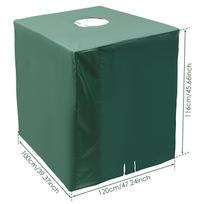 IBC Tote Cover Waterproof 1000 Liter Rainwater Container Rain Dustproof Water Tank Cover Oxford Cloth Outdoors UV Protection žalia