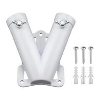 Wall Mount Flag Holder with Adjustable Angle Flagpole Base Suitable for Secure Garden Patio Truck Boat Installation balta