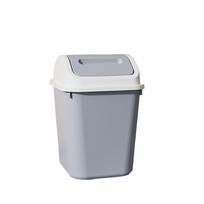 Dangčio tipo šiukšliadėžė, didelės talpos plastikinė šiukšliadėžė namų tualetams, svetainėms, virtuvėms ir miegamiesiems. One Size pilka