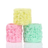 Moterys Mergaitės Guminė Plaukų Juosta Plati Plaukų Juosta Skranči Elastinė Plaukų Virvutė Uodegos Laikiklis Pink&Yellow&Green 1pc each