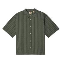 Levis Loose Simple Striped Comfortable Button Short Sleeve Shirt Men shirts 005GH-0002 XL