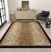 Leopardo rašto kilimas Neslystantis sugeriantis kilimėlis svetainei, virtuvei, miegamajam, balkonui Modernus dekoratyvinis kilimas 160x230cm-63x91in gray