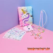 In Stock: Unicorn Pony 14-Piece Prize Gift Set - Exquisite Diary & Stationery Set