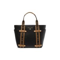 Michael Kors Maeve Printed Color-Block Tote Bag Women Handbags Black 30F2G5VT1L-987 Basic Set (Bag+Dust Bag)