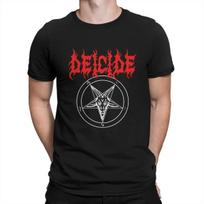 Pentagram Death Metal Men TShirt Deicide Crewneck Short Sleeve Fabric T Shirt Humor Top Quality Birthday Gifts 4XL