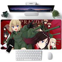 Classic Anime Girls Und Panzer Mousepad Large Keyboard Desk Mat Gaming Mouse Pad LockEdge Non-slip Mat LE600x300x2mm