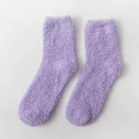 Women Plush Warm Fuzzy Socks Soft Fluffy Cozy Indoor Floor Socks Comfortable Mid Tube Socks for Home Wear Winter Use One Size
