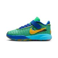 Nike LeBron 20 PS Kaleidoscope Kids Sneakers Green Electric-Algae Game-Royal DV3023-300 29.5 blue