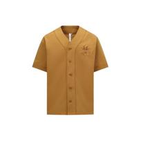 Reebok Cny Series Dragon Year Logo Embroidered Water-Resistant Woven Loose Short Sleeve Baseball Shirt Unisex Tops Moss-Yellow 24SRC109UGY3 L
