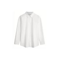 Calvin Klein Single Breasted Embroidered Long Sleeve Shirt Men shirts Moonlight-White J324904 S white