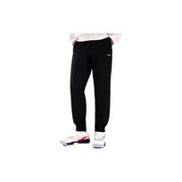 Li Ning Lygūs Logotipo Spaudiniai Vilnos Rankogaliai Sportinės Kelnės Vyriškos Kelnės Juodos AYKR891-1 XXL white