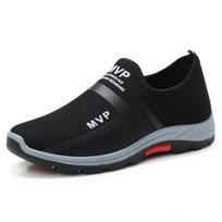 Summer Mesh Walking Shoes Man Hot Sale Slip-on Breathable Hiking Shoes Men Fashion Blue Non-slip Outdoor Men's Sports Sneakers 39