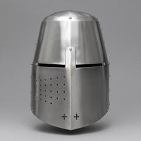 Rankų darbo Viduramžių XIV amžiaus Didysis šalmas Puikiai tinka Renesanso mugei, Cosplay, LARP, Helovino kostiumui Autentiška plieno replika
