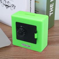 Combination Lock Money Coin Saving Storage Box Code Cash Safe Case Piggys Bank žalia