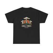 Chill Vibes In Nature Mushrooms T-Shirt NEW Gift Unisex Heavy Cotton Tee 4XL