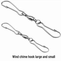 Stainless Steel 360° Rotating Wind Chime Hook for Outdoors