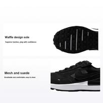 Nike Waffle One PS Black Kids Sneakers White Orange DC0480-001 28 black
