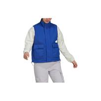 Adidas New Puffer Vest With Printed Logo And Zippered Stand-Up Collar Women Vest Blue HM2903 L