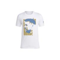 Adidas Round Neck Messi Graphic Tee Men Tops White IT2433 M