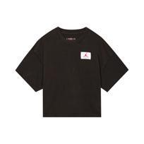 Jordan Essentials Boxy Logo Loose Fit Sports Short Sleeve T-Shirt Women Tops Black CZ4140-010 XL black