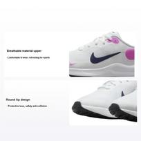 Nike Revolution 7 GS White Playful Pink Navy Kids Sneakers Midnight-Navy FB7689-103 37.5 gray