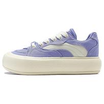 Li Ning Pūstos Platformos Neslystančios Žemakulnės Laisvalaikio Batai Moteriški Kedai Violetinės Baltos AZGT026-8 36⅓ beige