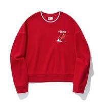 Li Ning Daily Prosperity Series Casual Sports Dragon Year Totem Round Neck Long Sleeve Sweatshirt Women sweatshirt Samba-Red AWDU330-4 M