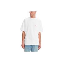 Levis X Beams Collaboration Super Wise Logo Tee Cotton Solid Color Crew Neck Short Sleeve T-Shirt Men Tops White A2266-0000 S