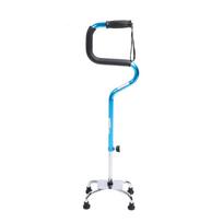 4 Pronged Base Walking Cane TPR Grip Aluminum Alloy Non Slip Quad Standing Stick for Indoor Outdoor