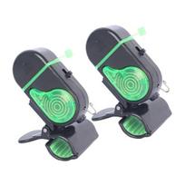 2Pcs Fishing Bite Alarm Lamp with Clip Night Fishing Rod Alert Light Electronic Bite Indicator Strike Sensor LED Lamp Sea Fishing Accessories C