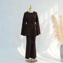 Loriya2025 Dubai Turkey Solid Two-Piece Set LR1131 & LR1132 Extra Large