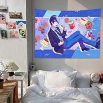 Project Sekai Cartoon Anime Tapestry Decorate Wall Tapestry Room Decoration Items Home Decor Dorm Wall Hanging Banner Backdrop 74x94cm(29x37in)