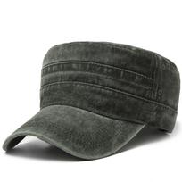 Military Cap Spring Summer Fashion Army Flat Hats For Men Casual Washed Cotton Sunscreen Baseball Caps Cntang Vintage Men'S 54-59cm black
