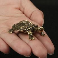 Antikvarinis Varinis Vėžlys Žalvarinis Ornamentas Neša Turtą Saugumą Ilgaamžiškumą Jūros Organizmas Gyvūnas Metalinės Figūrėlės Suvenyras