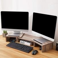 Yinuoshi Adjustable Rotating Dual Monitor Stand white