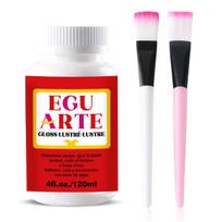 EGUARTE Gloss Lustre Lustre Versatile Waterbase Adhesive Sealer and Topcoat for Jigsaw Puzzles Diamond Paintings Crafts Dries Crystal Clear Glossy black