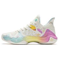 Anta Crazy Tide 4 Cupcake Shock Absorption Non-Slip Wear-Resistant Mid-Top Basketball Shoes Men Basketball Shoes Yellow Pink 112321106S-1 45
