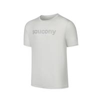 Saucony SS25 Urban Lifestyle Series Pullover Letter Minimalist Short Sleeve T-Shirt Men Tops Fog-Gray SA2259ST02C-GR017 S