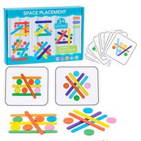 Vaikų dėlionės vaivorykštės lazdelės Montessori žaislai Spalvų sensorinis loginio mąstymo derinimo žaidimai Vaikų ankstyvojo ugdymo mediniai žaislai įvairiaspalvis