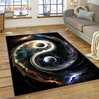 Gamta Yin Yang Kinų Tai Chi Bagua Kilimas Kilimas Miegamajam Svetainei Namų Sofos Dekoravimas, Vaikų Žaidimų Didelis Dekoras Grindų Kilimėlis 40x60cm( 15x23in )