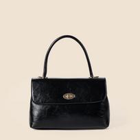 Retro Oil Wax Leather Crossbody Bag juoda